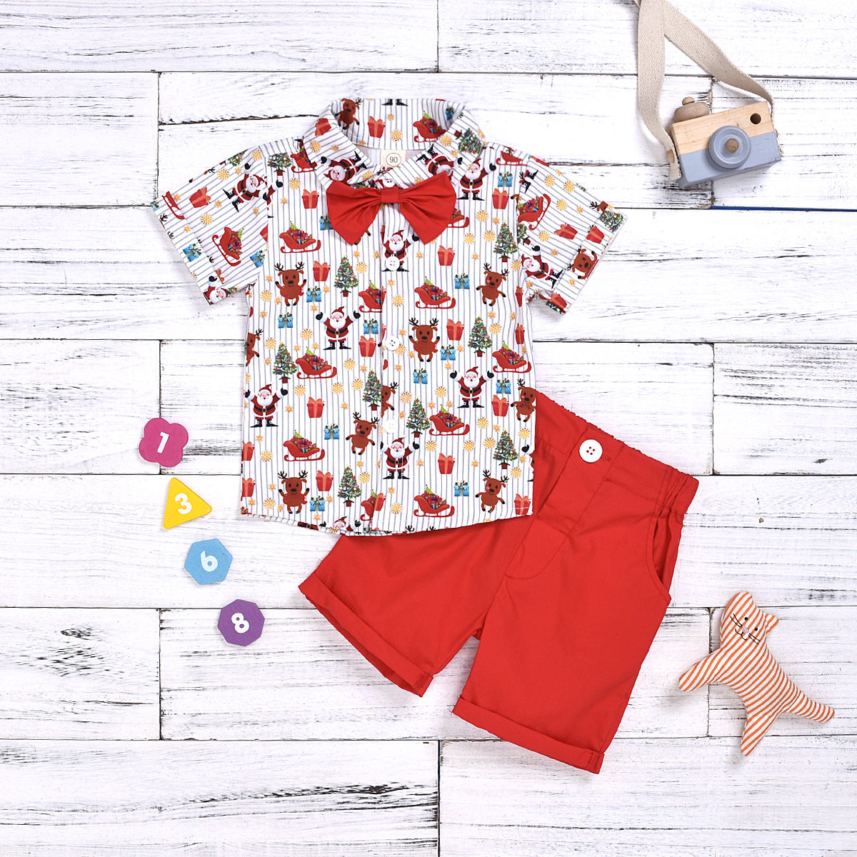 Christmas Photo Outfits, X'mas shirt and shorts matching set, Christmas Romper Set, Christmas Family Siblings Outfit