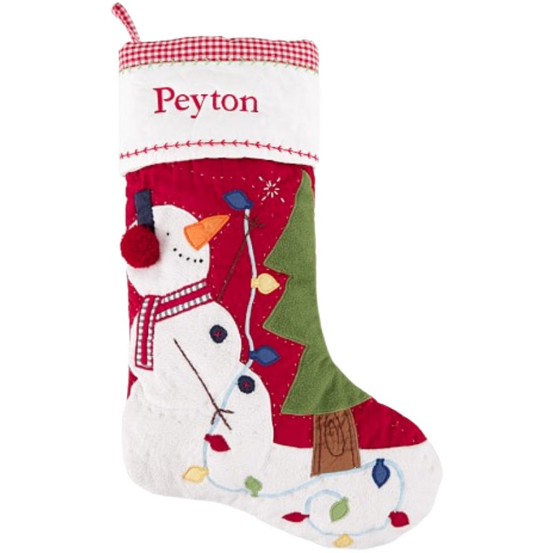 RED Quilted Christmas Stockings with complimentary embroidery name