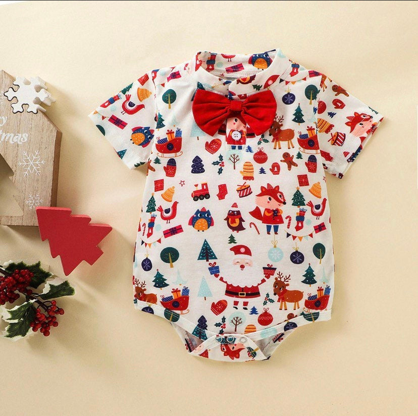 Christmas Photo Outfits, X'mas shirt and shorts matching set, Christmas Romper Set, Christmas Family Siblings Outfit