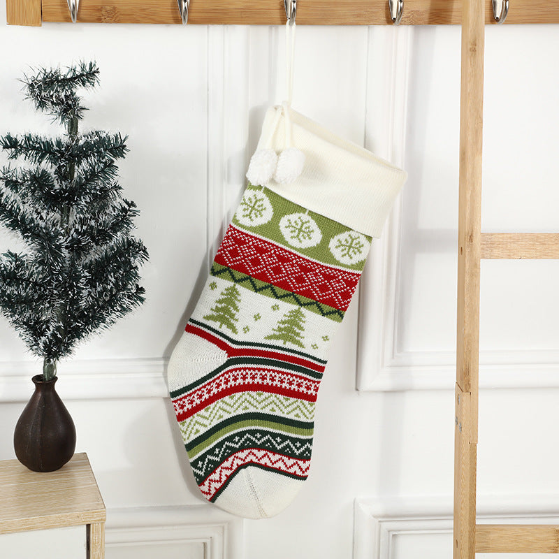 Knitted Fair Isle Customised Personalized Christmas Stockings, X'mas Hanging Home Decor Socks, Embroidered Xmas Stockings, Embroidery Gift