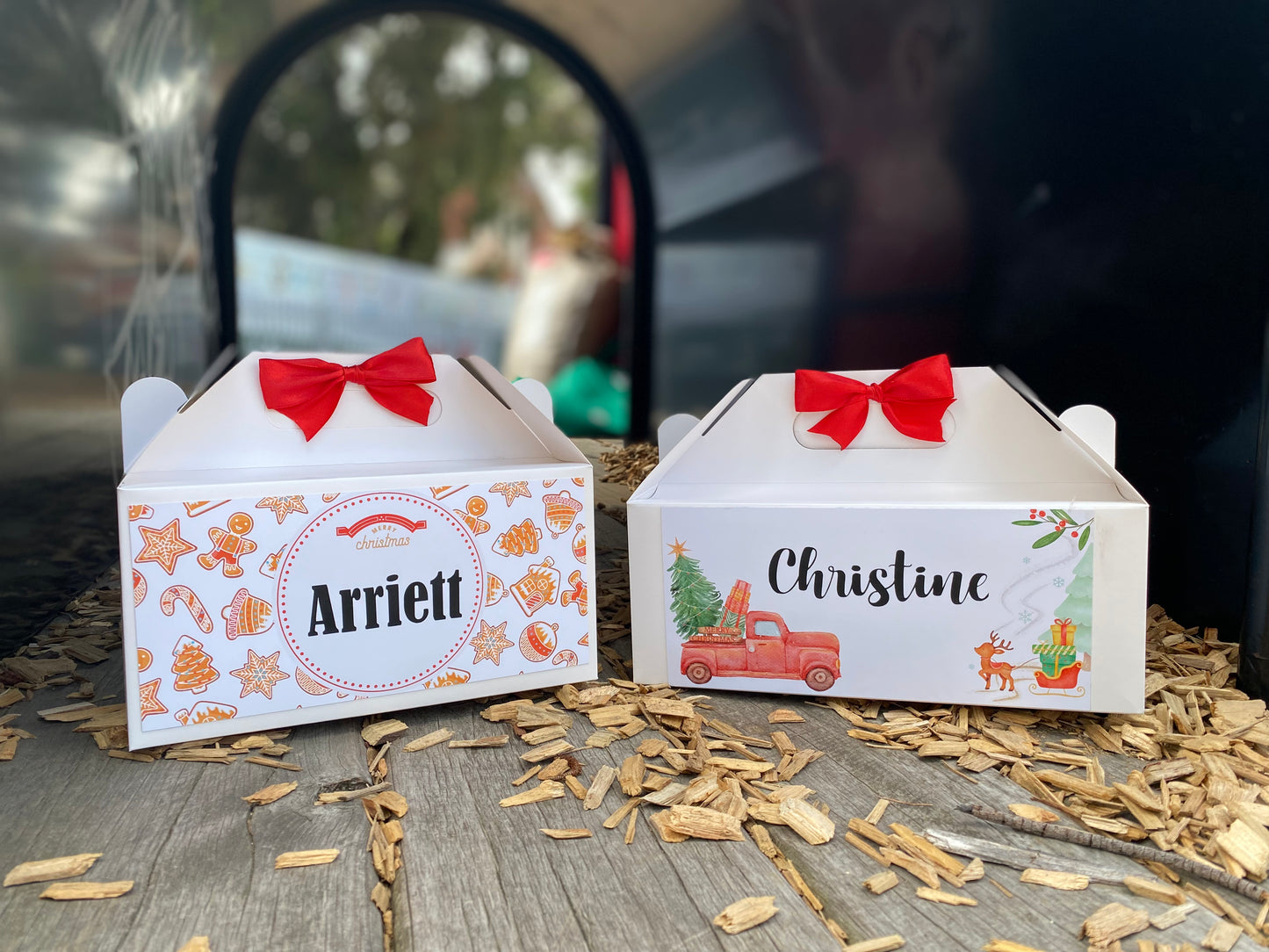 Personalized Christmas Truck with Tree, Christmas Eve Box, Wedding Favor Box, Christmas Tradition, Personalised Gift Box with Bow, Night before Xmas, Kids Gift Ideas