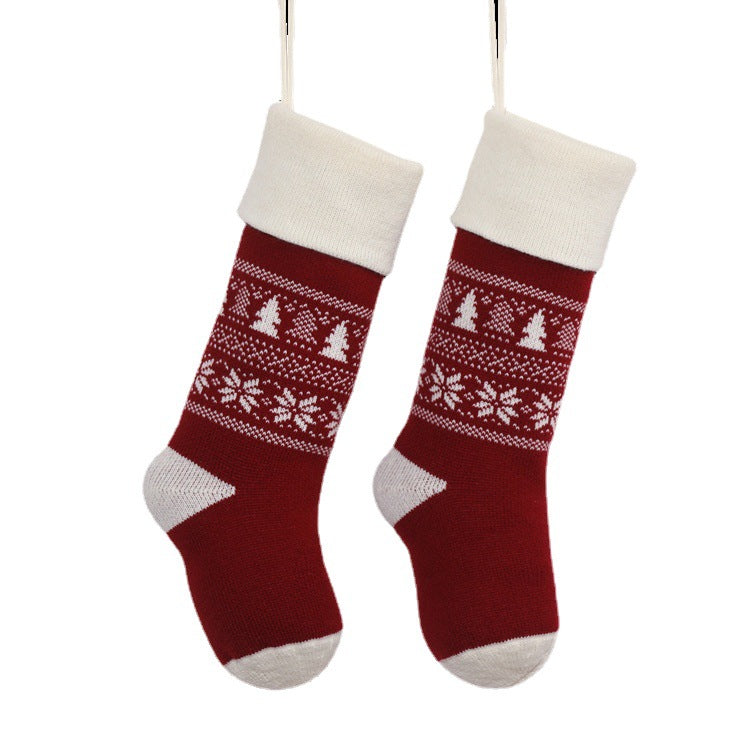 Knitted Fair Isle Customised Personalized Christmas Stockings, X'mas Hanging Home Decor Socks, Embroidered Xmas Stockings, Embroidery Gift