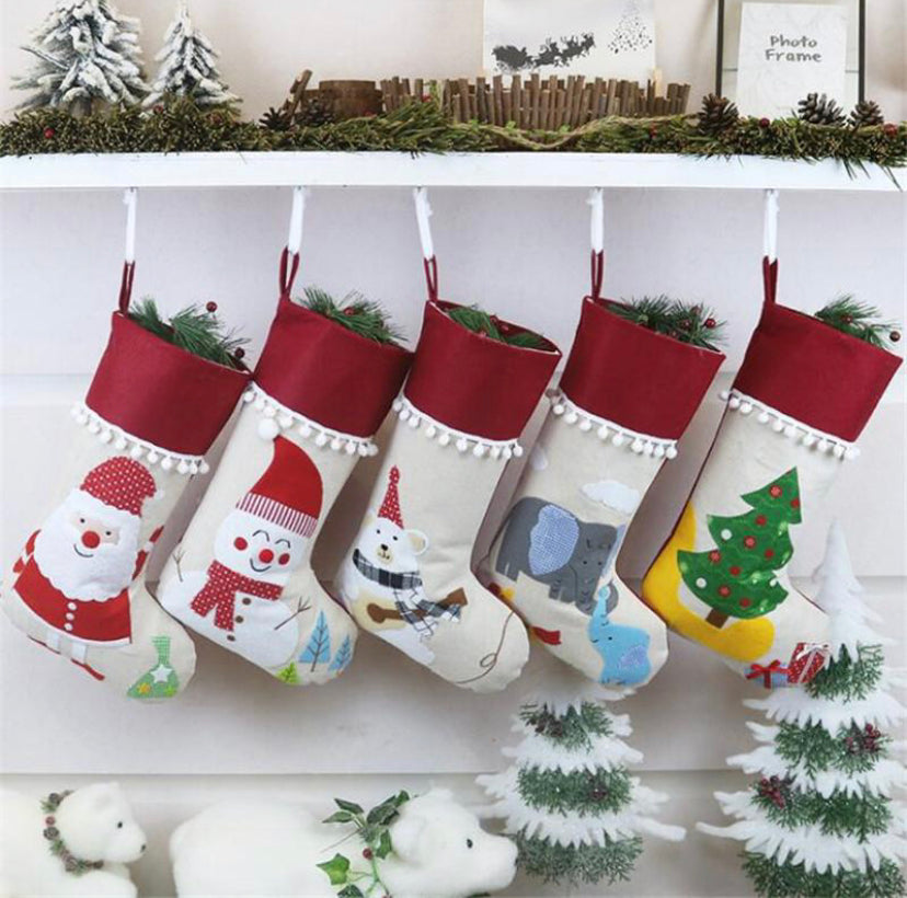 Pom Pom Christmas Stockings