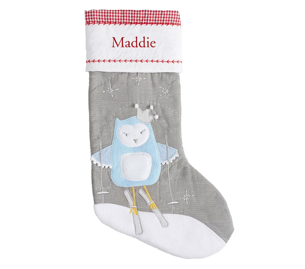 GREY Quilted Christmas Stockings with complimentary embroidery name