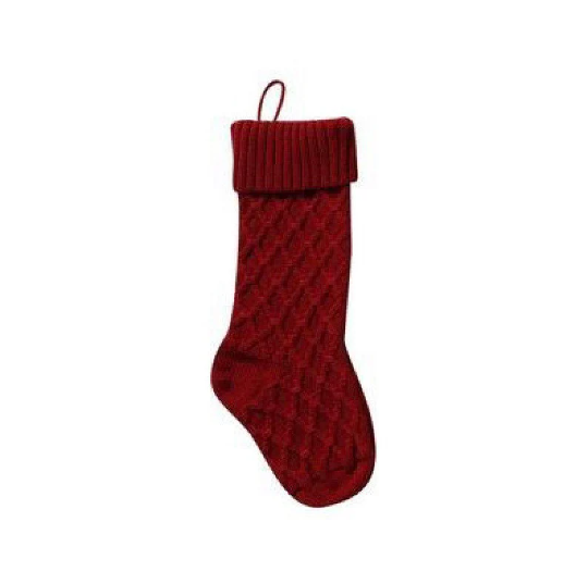 Knitted Solid Customised Personalized Christmas Stockings, Xmas Decor Socks, Embroidered Christmas Stockings, Embroidery X’mas Hanging