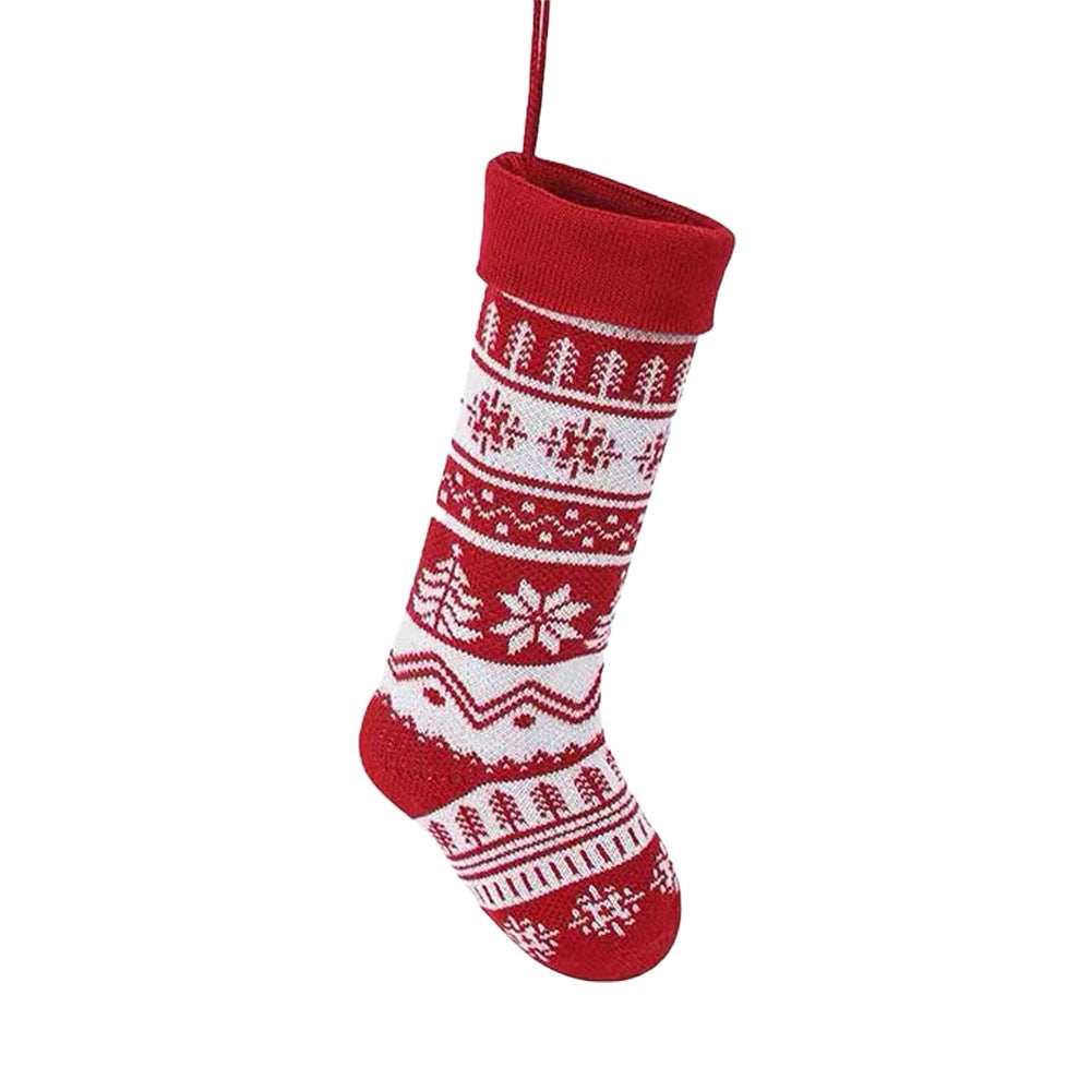 Knitted Fair Isle Customised Personalized Christmas Stockings, X'mas Hanging Home Decor Socks, Embroidered Xmas Stockings, Embroidery Gift